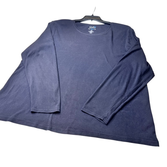 Croft & Barrow The Classic Tee Black Long Sleeve Crew Neck Tee - Picture 5 of 10